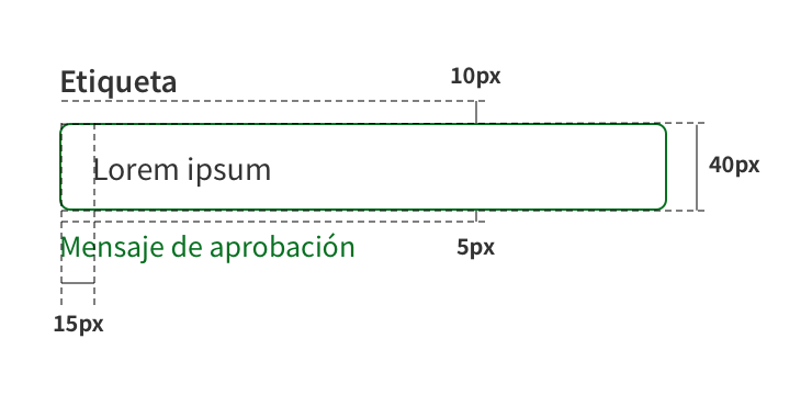 Campo con medidas