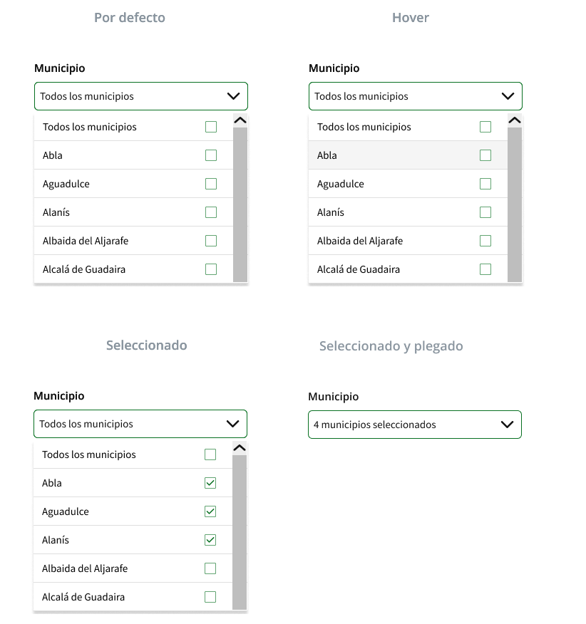 Selector múltiple en escritorio